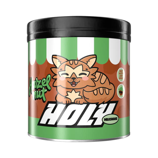 HOLY Milkshake Hazelnut, product tub with 50 servings